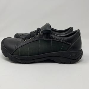 Keen Austin Women's Casual Comfort Leather Shoes Black/ Green Size 10 Lace up